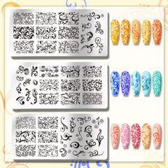 PH PandaHall stainless steel nail art templates ready for repeated use