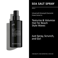 pH PURE HAIR Sea Salt Spray creates textured waves with natural movement.