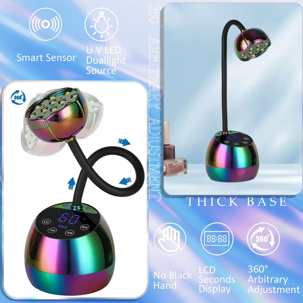 PHAIN U V LED nail lamp LCD display shows timers at a glance.