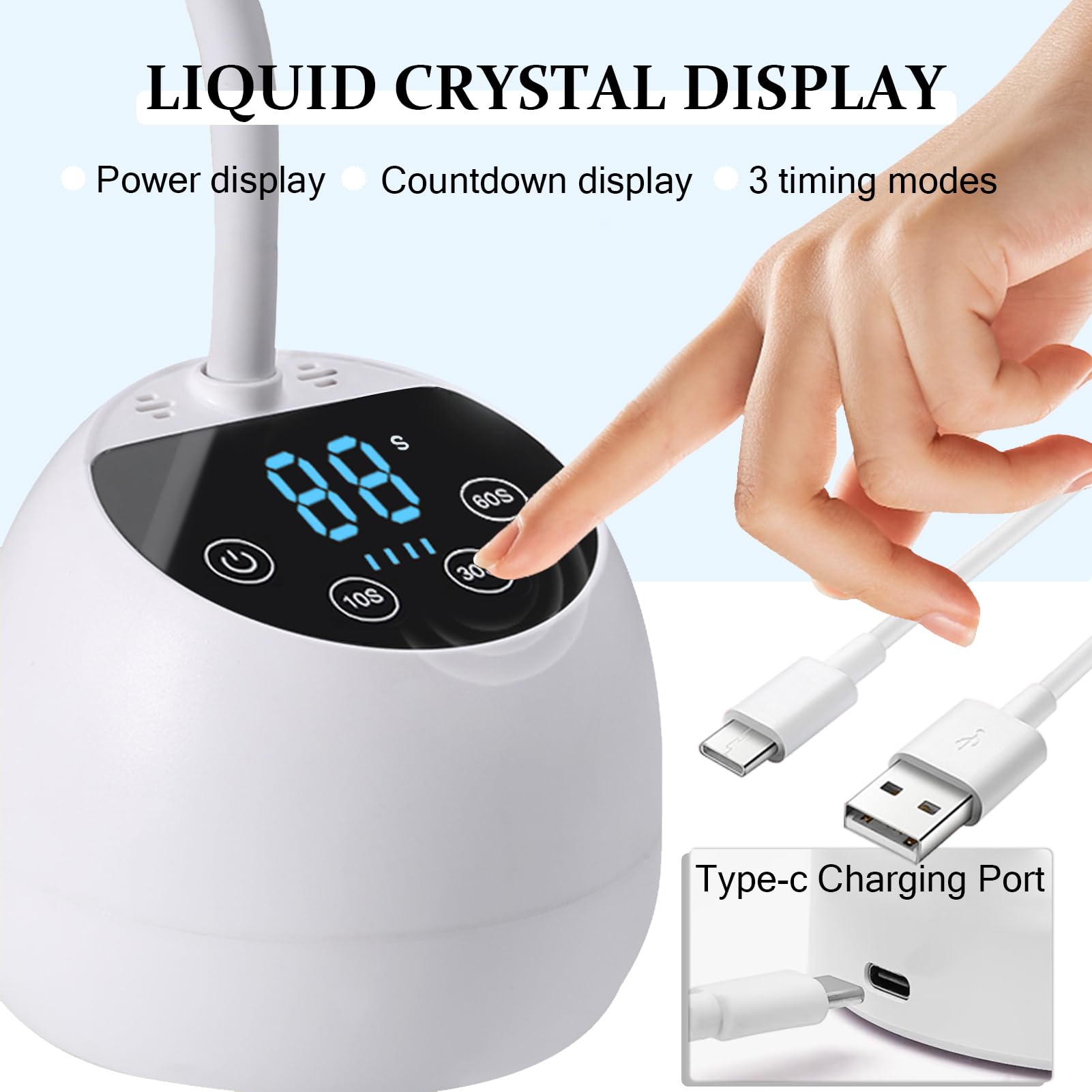 PHAIN compact portable nail dryer fits small spaces and travels easily.