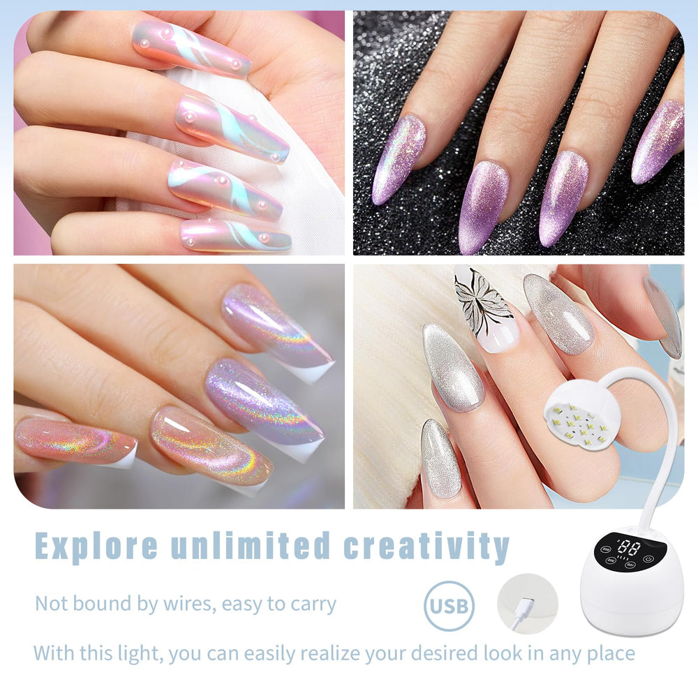 PHAIN nail lamp auto-sensor activation detects hand for hands-free operation.