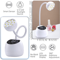 PHAIN thick-base stable uv-led lamp provides steady support during at-home sessions.