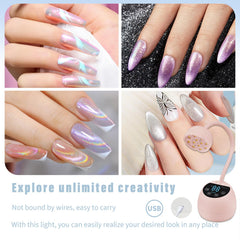 PHAIN UV LED nail dryer demonstrates 3 timer settings for flexible sessions.