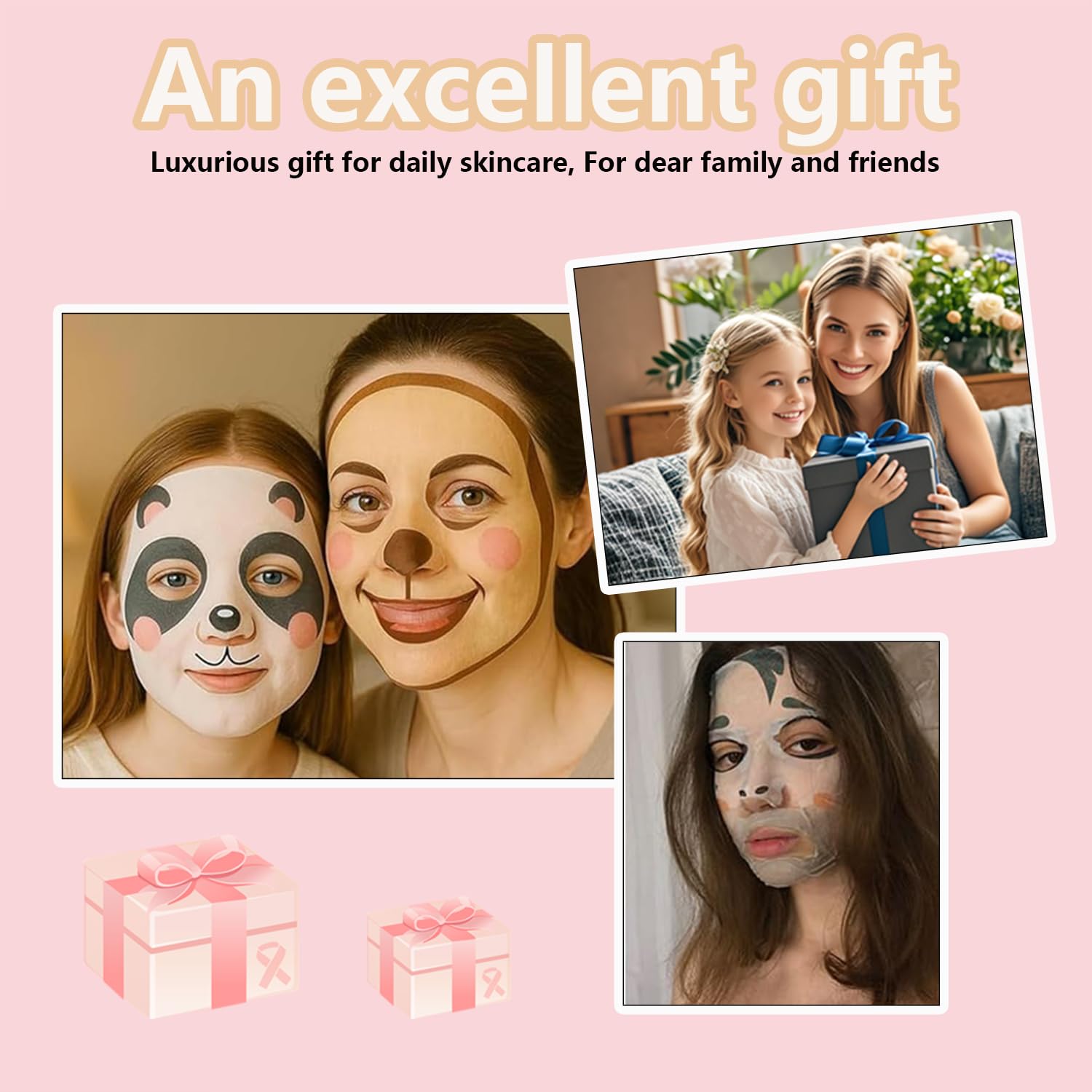 Phanund 7pack pig-pattern kids mask offers gentle moisture for daily routines