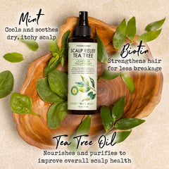 PHARM TO TABLE hair-detangler-tea-tree spray promoting detangled, manageable hair