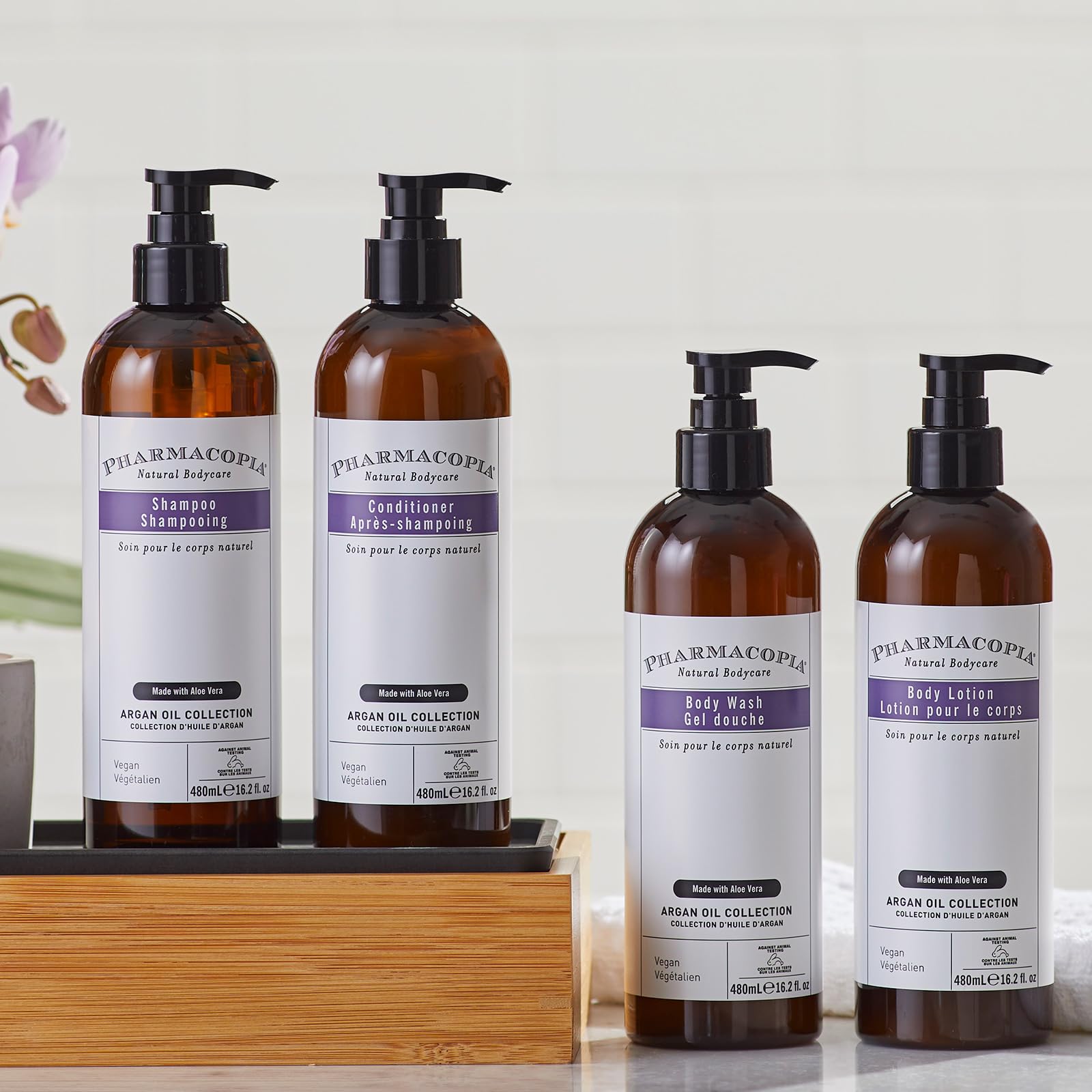 Pharmacopia Vegan Cruelty-Free symbol emphasizes compassionate, planet-friendly product.