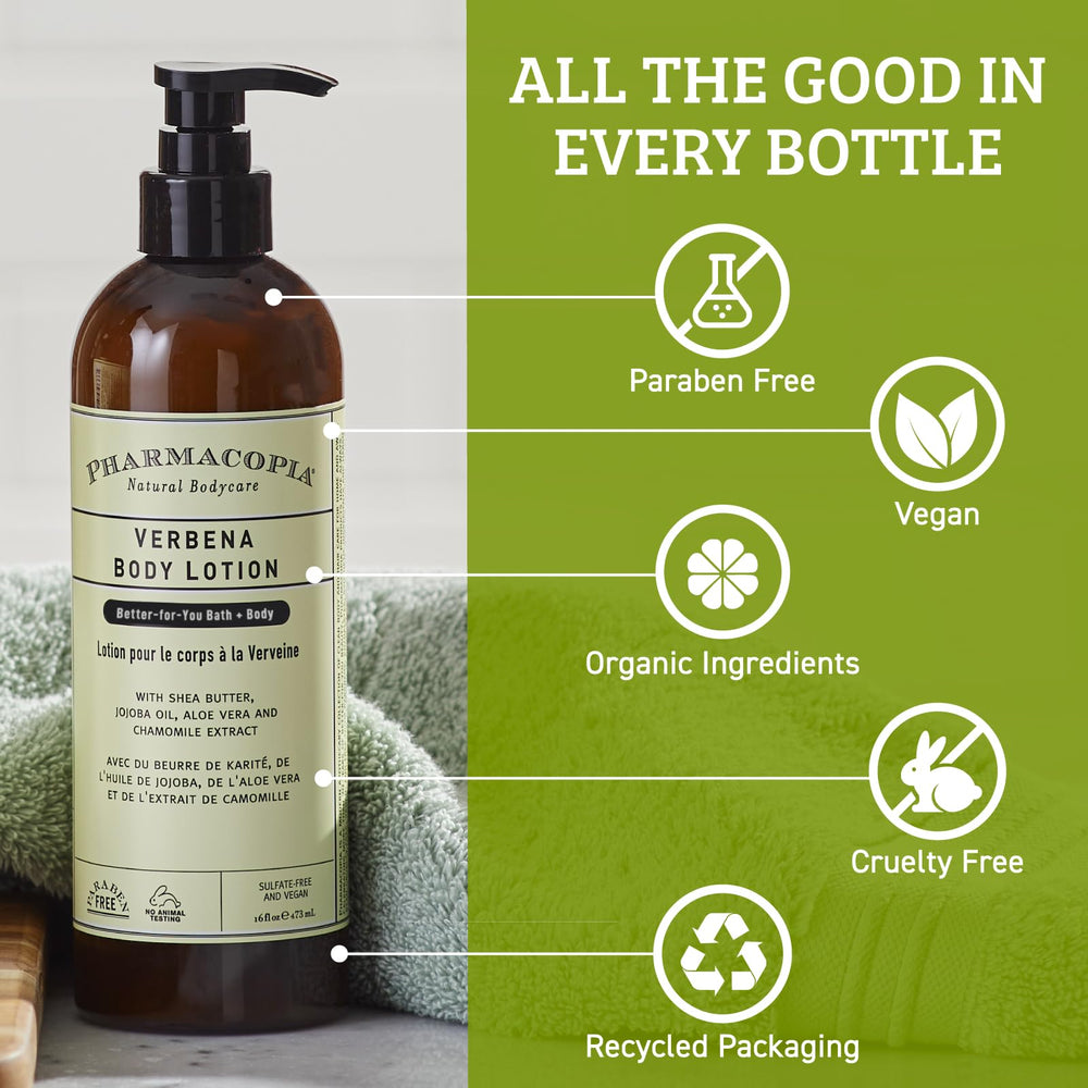 Pharmacopia Verbena aromatherapy blend evokes refreshing citrus and herbal notes.