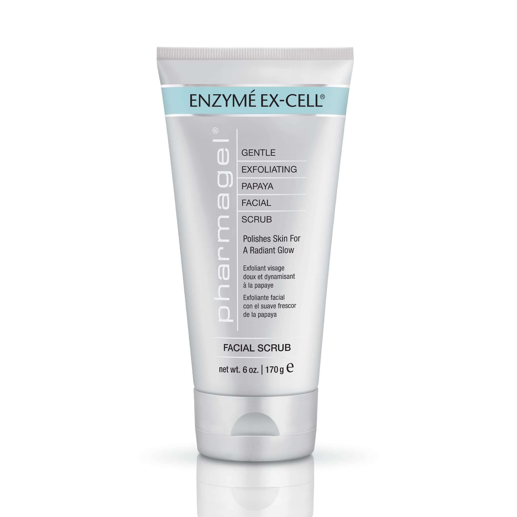 Pharmagel Enzyme Ex-Cell packaging close-up signaling premium exfoliant for careful skincare