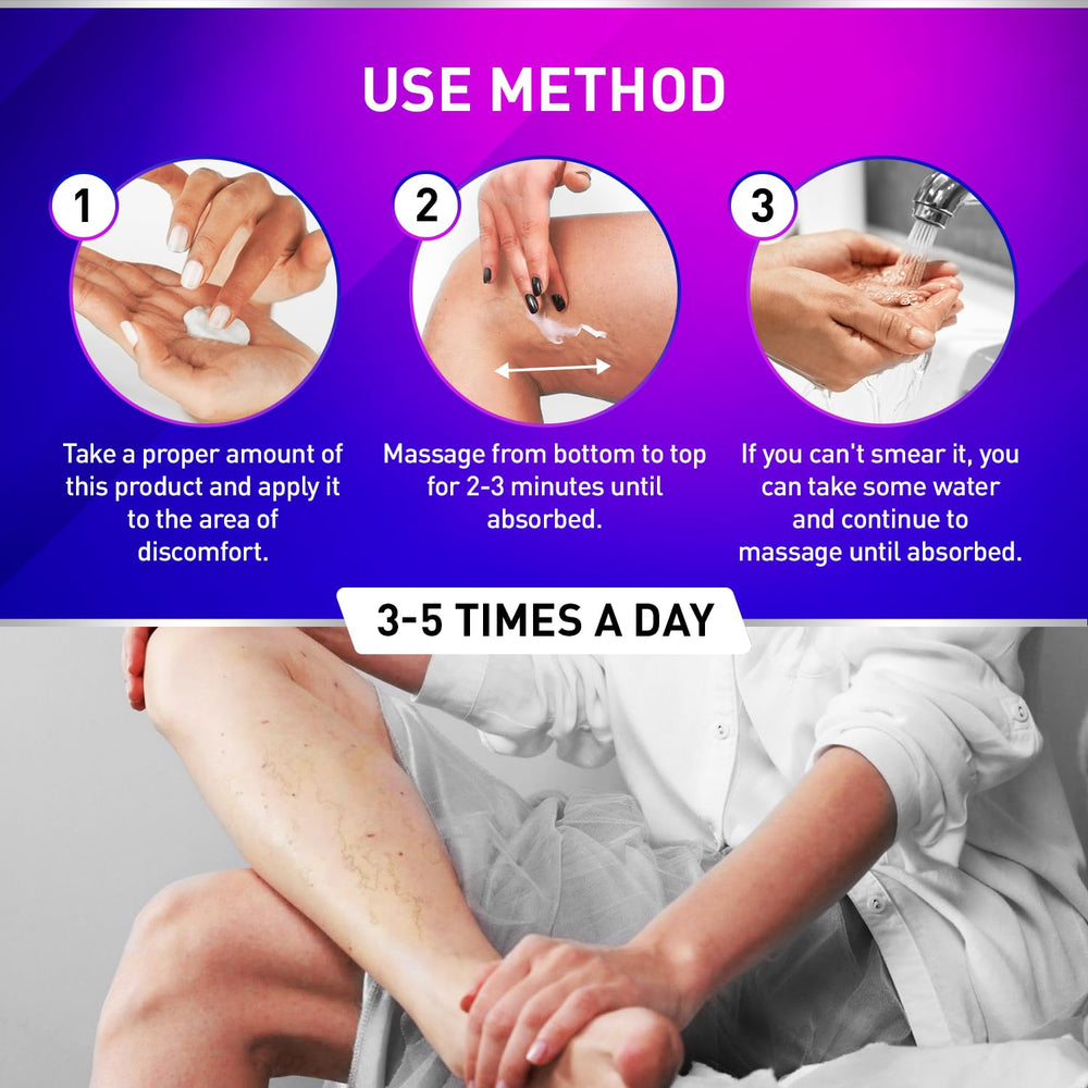 Pharmapulse Leg Comfort Cream daily-use formula absorbs easily for all skin types.