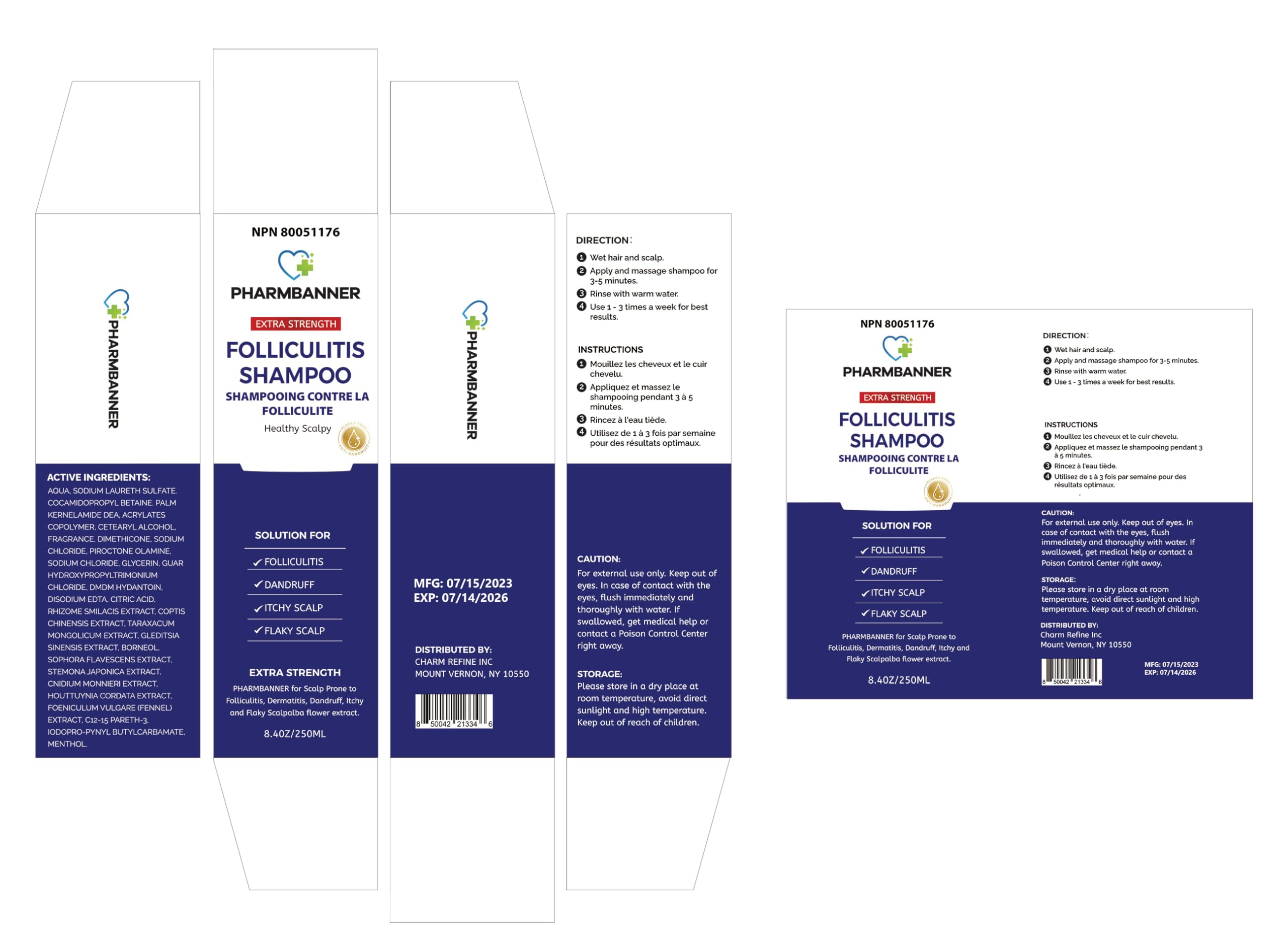 PHARMBANNER Anti-Fungal Shampoo family-safe formula for sensitive scalps
