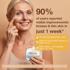 PHARMBANNER Arnica Bruise Cream packaging—easy daily application for arms, legs, and face
