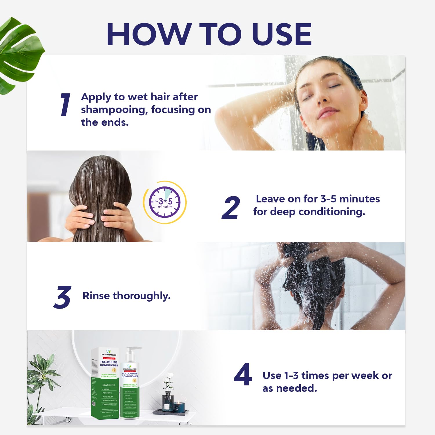 PHARMBANNER Folliculitis conditioner-no-sulfates emphasizes gentle cleansing.