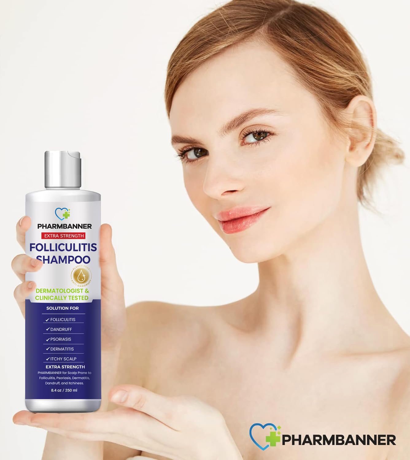 PHARMBANNER packaging label detail emphasizes easy routine care