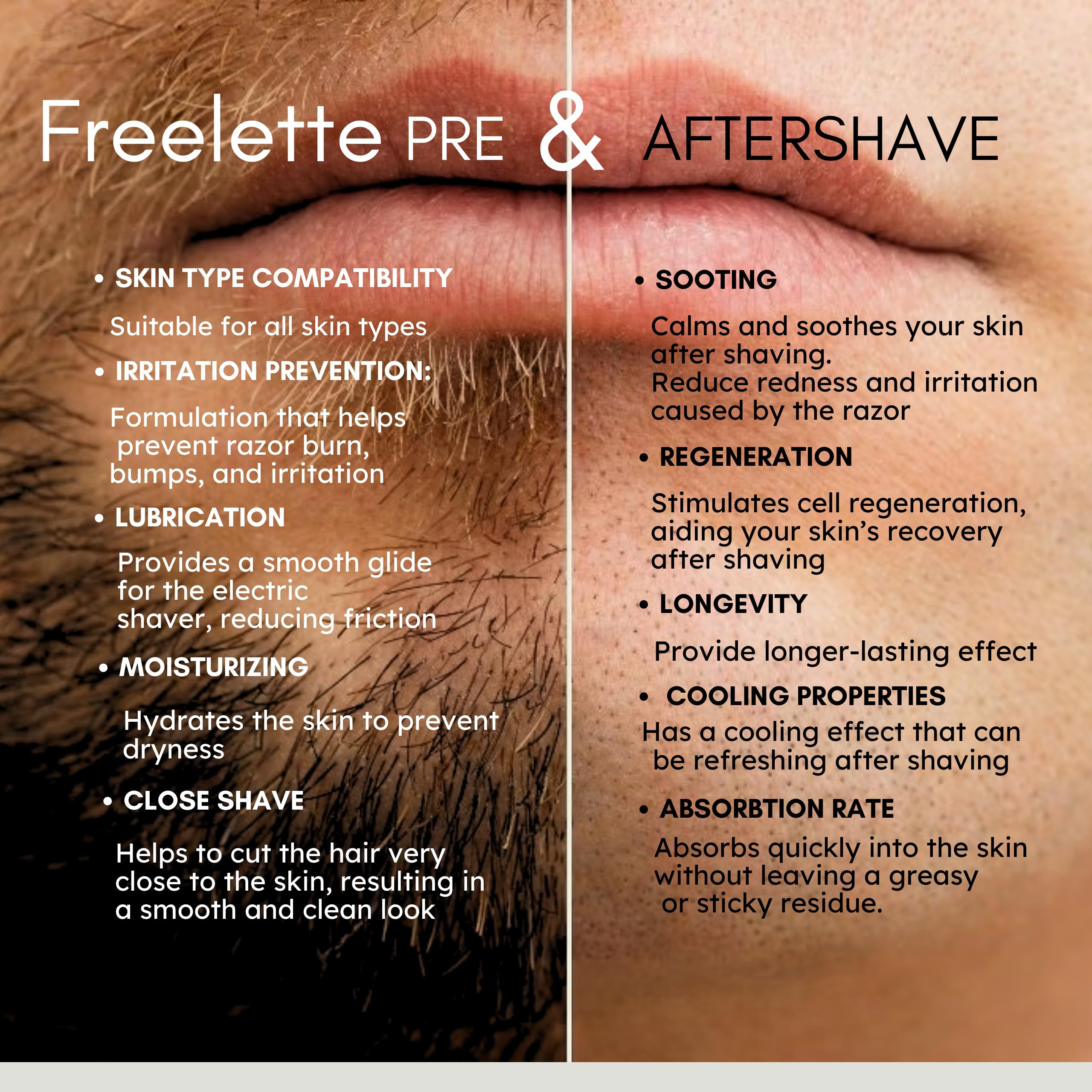 Pherolink Freelette razor glide demo shows effortless shaving with reduced tugging