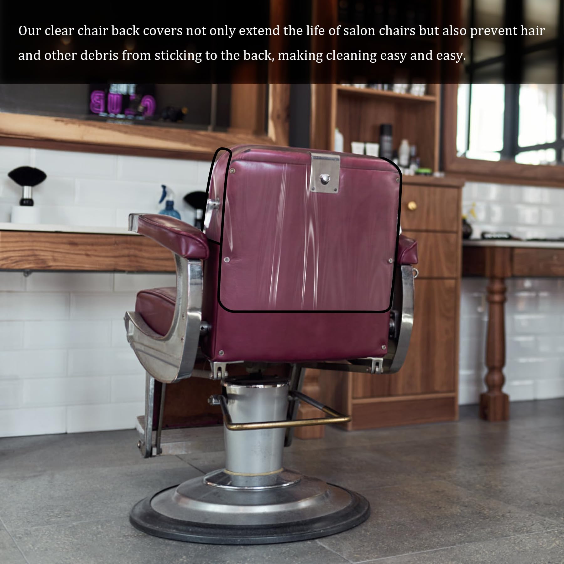 Philbinden durable clear vinyl chair cover resists creasing and withstands cleaners.