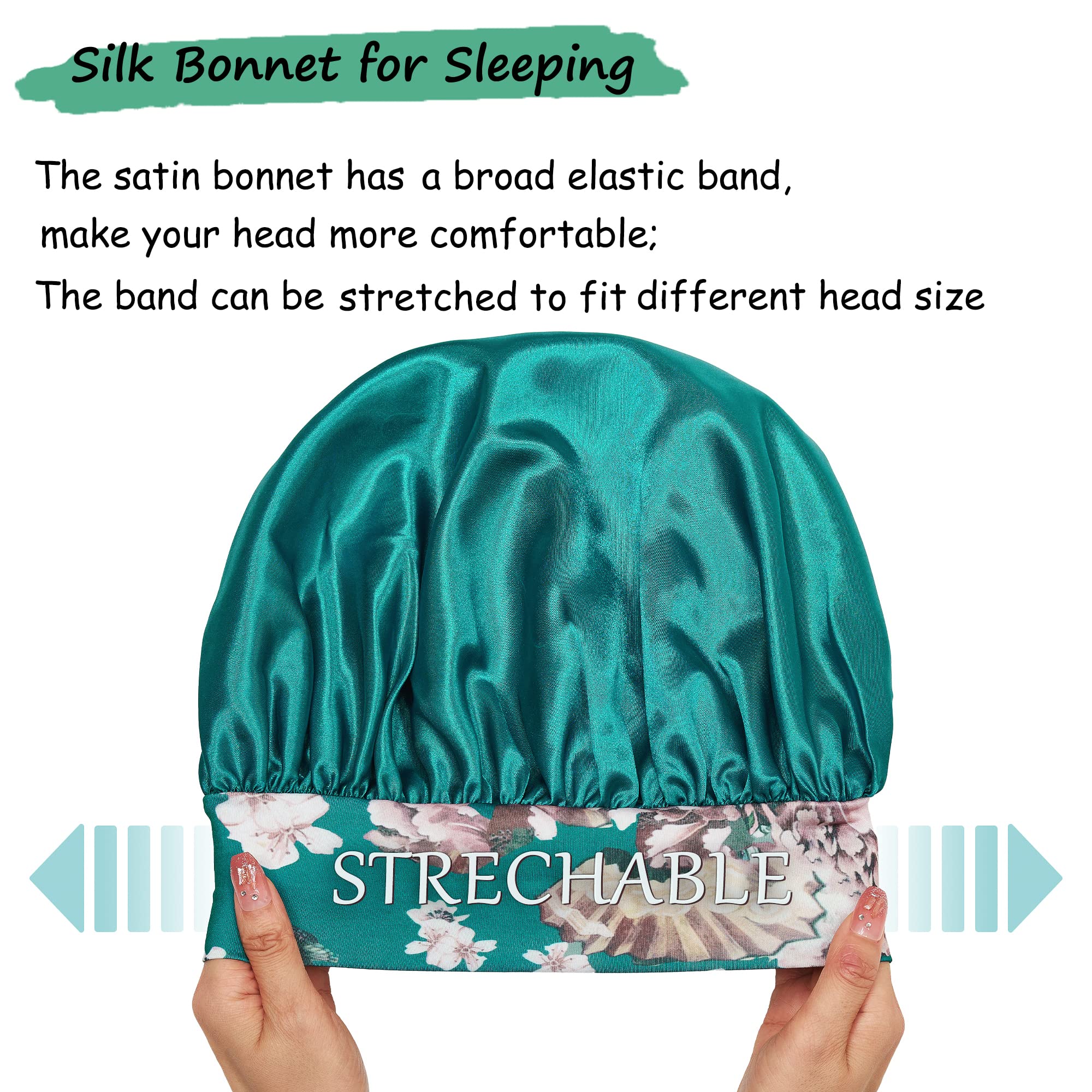PHILIGHTS bonnet accommodates dreadlocks and braids for secure overnight protection.