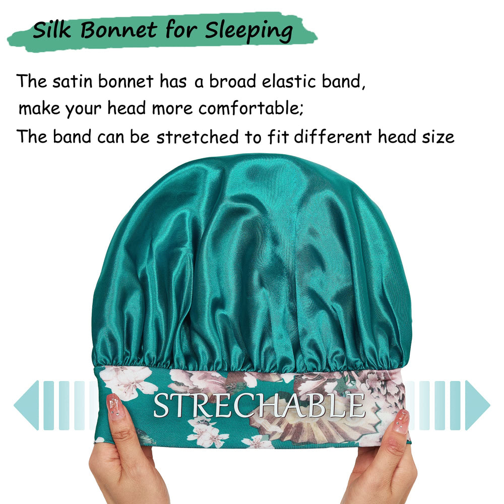 PHILIGHTS bonnet accommodates dreadlocks and braids for secure overnight protection.