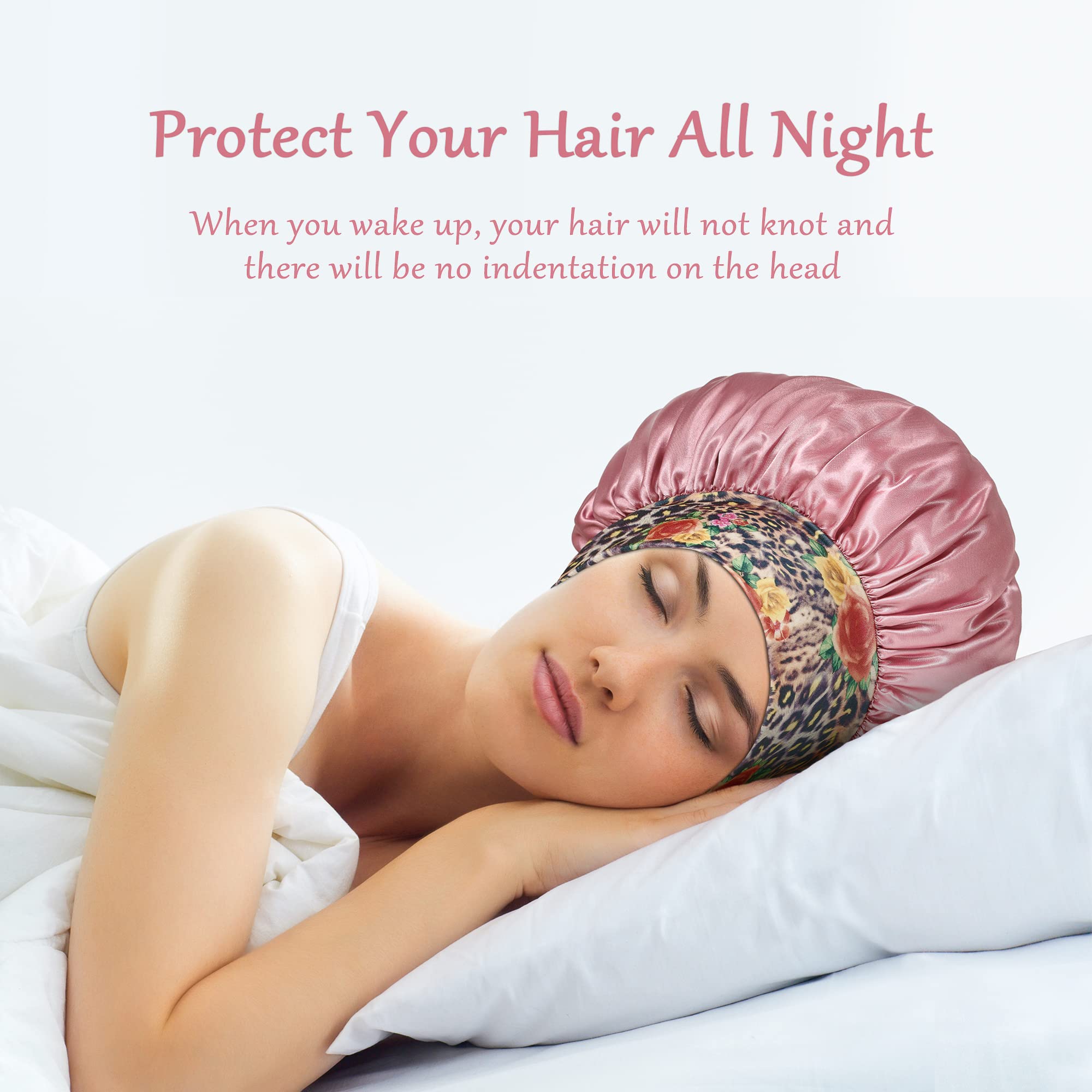 PHILIGHTS satin bonnet used during skincare routine for hair protection