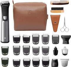 Philips Multigroom 7000 all-in-one packaging shows complete grooming versatility.