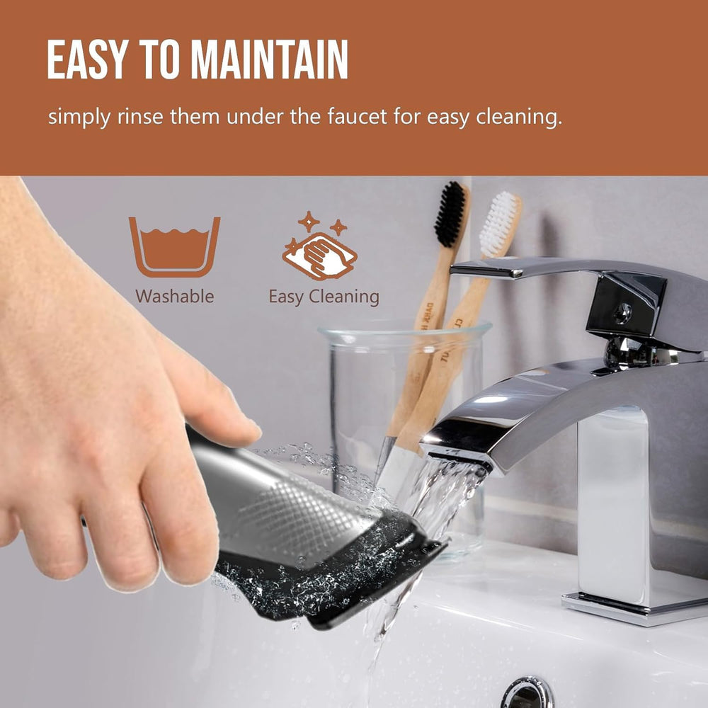 Philips Multigroom 7000 washable stainless-steel trimmer for easy cleaning.