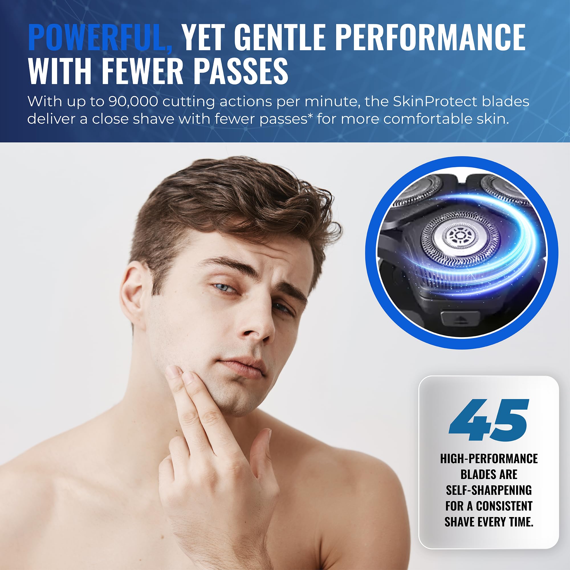 Philips Norelco 6600 dry/wet shave capability for shower or morning routine