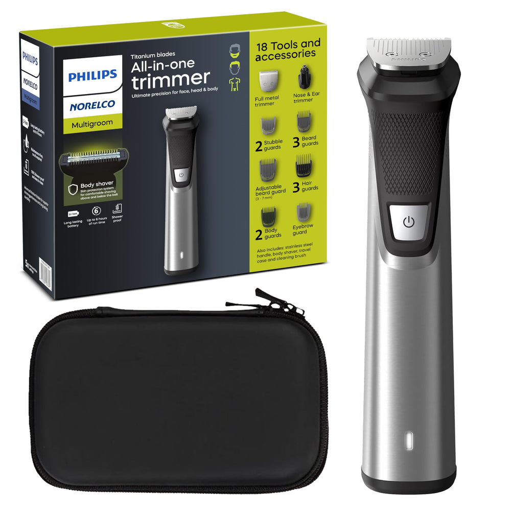 Philips Norelco MG9740 18-in-1 attachments for facial, hair, and body grooming