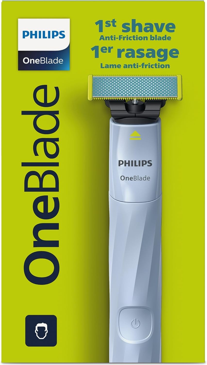 Philips OneBlade First Shave front view showing compact teen-friendly design for easy grip