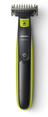 Philips OneBlade hybrid trimmer-shaver side view highlighting compact travel-friendly design