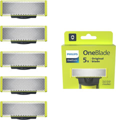 Philips OneBlade replacement blades pack for QP250/50 — five stainless steel blades for precise grooming.