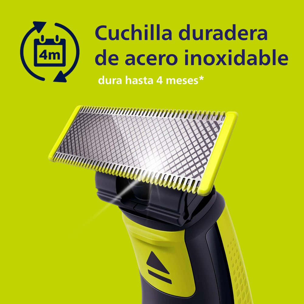 Philips OneBlade rapid 200-per-second technology enables quick, clean shaves.