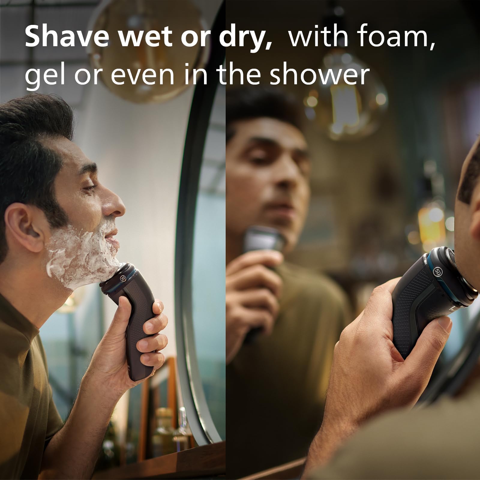 Philips Shaver 3000 Series 5D Pivot & Flex head contour-following shave