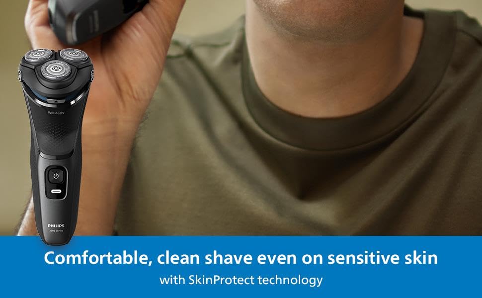 Philips Shaver 3000 Series One-Touch Open enables quick cleaning