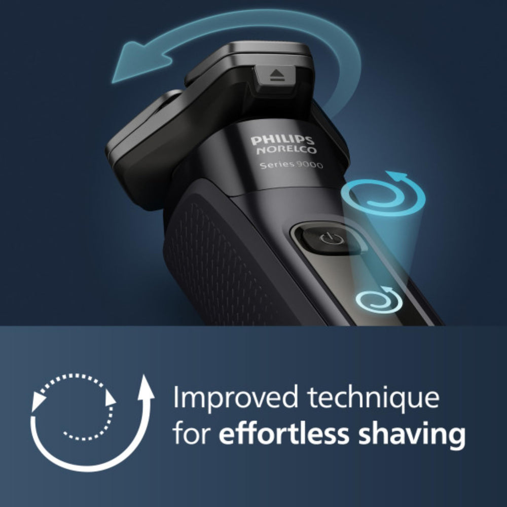Philips Shaver Series 9000 wet and dry usage in action for versatile grooming
