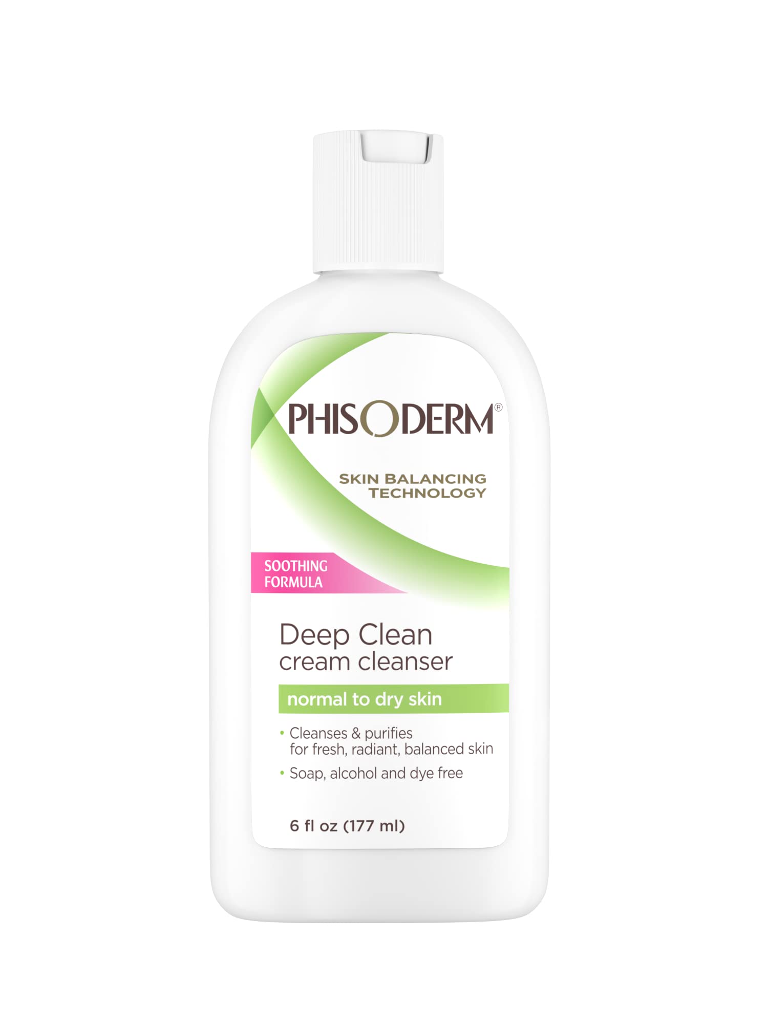 Phisoderm Deep Cleaning Cream Cleanser bottle for gentle daily cleanse on dry skin.