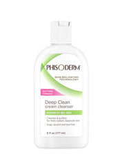 Phisoderm Deep Cleaning Cream Cleanser bottle for gentle daily cleanse on dry skin.