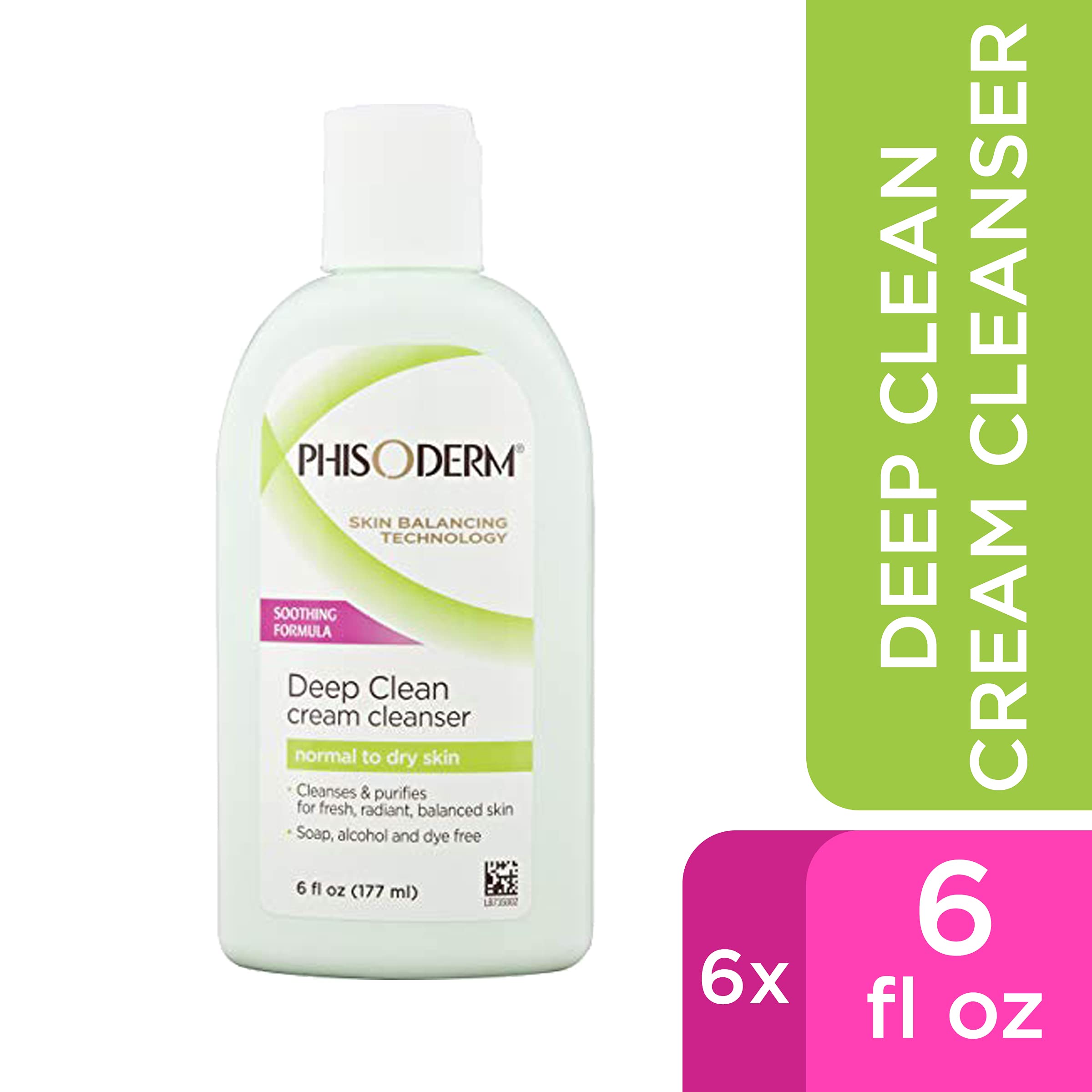 Phisoderm Deep Cleaning Cream Cleanser texture close-up showing creamy, non-foaming cleanse for sensitive skin.