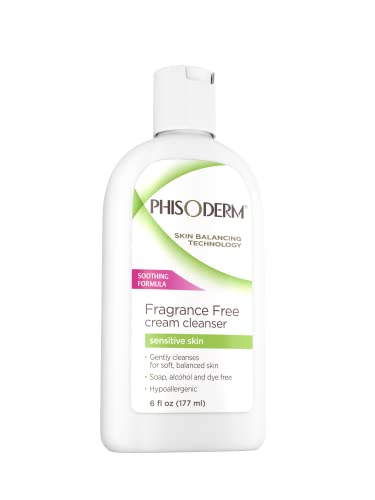 Phisoderm fragrance-free cream cleanser rinsing action demonstrates easy rinse without irritation.
