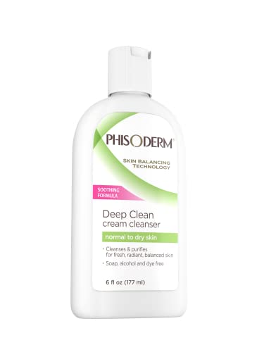 Phisoderm application on normal-to-dry skin demonstrating balanced cleanse that respects moisture.