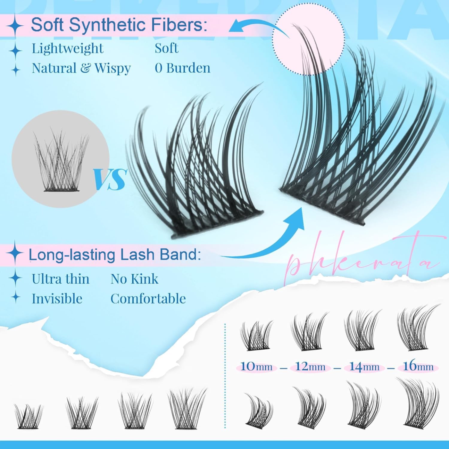 PHKERATA high-precision tweezers place individual lashes accurately