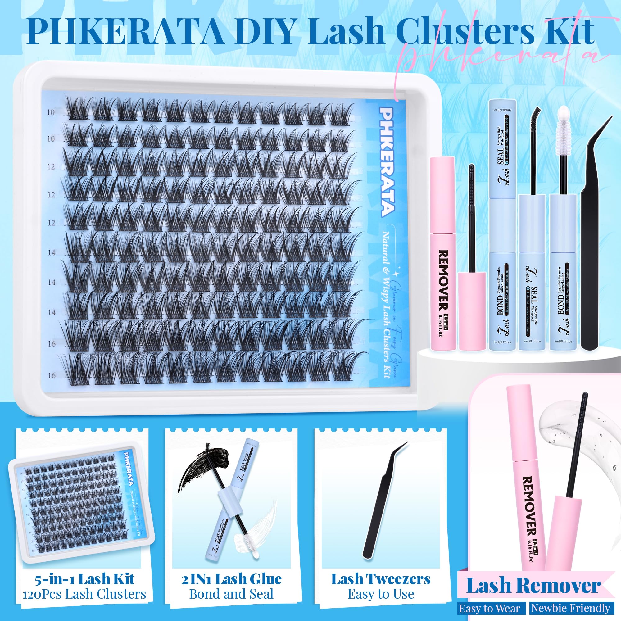 PHKERATA lash remover quickly loosens clusters in seconds