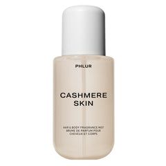 PHLUR Cashmere Skin Mist bottle shown for all-day wear with creamy almond-musk profile