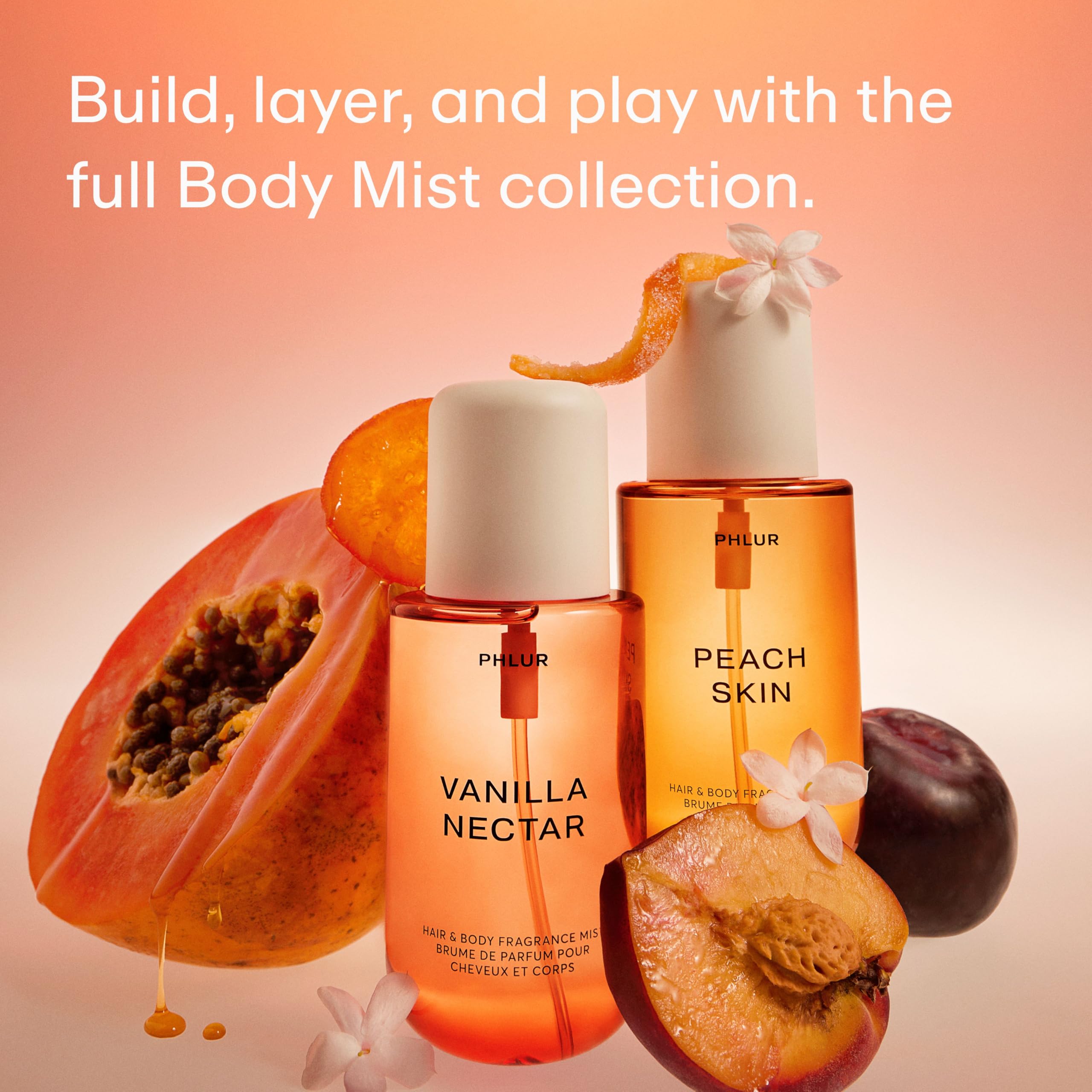 PHLUR Fragrance Notes graphic explains top, heart, base layers for scent layering.