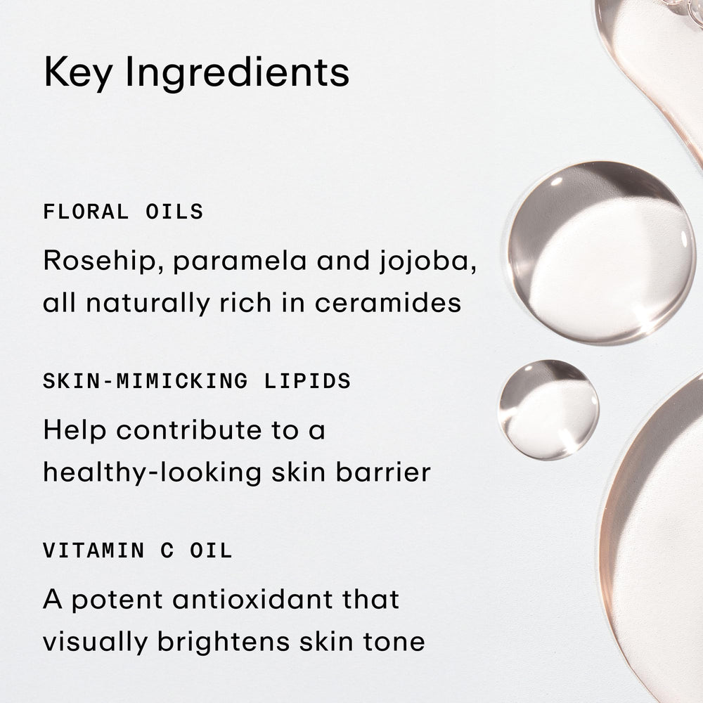 PHLUR Missing Person ceramide oils nourish skin and support barrier.