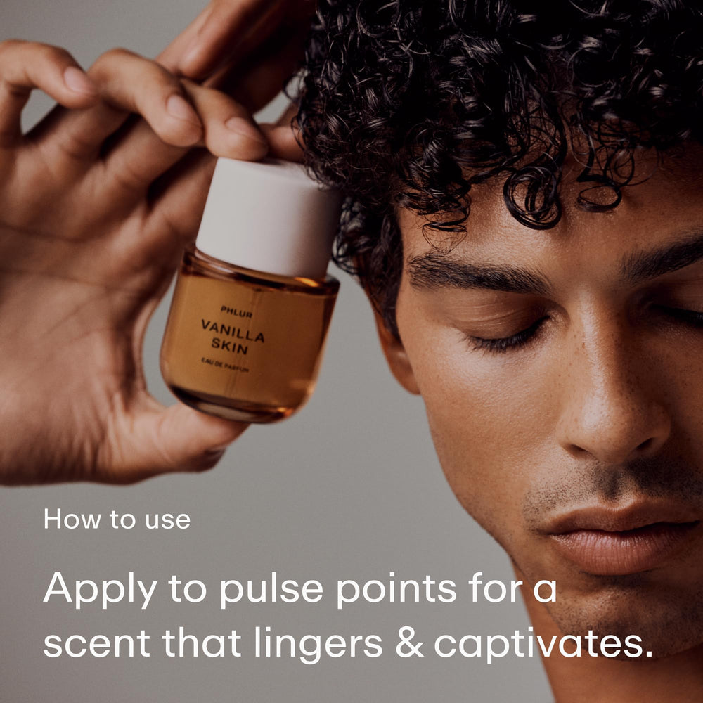PHLUR Vanilla Skin EDP ingredients list shows transparency and mindful sourcing.
