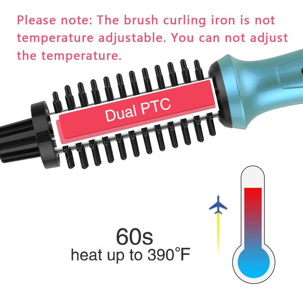 PHOEBE Mini Curling Iron anti-scald bristles shown for safer styling.