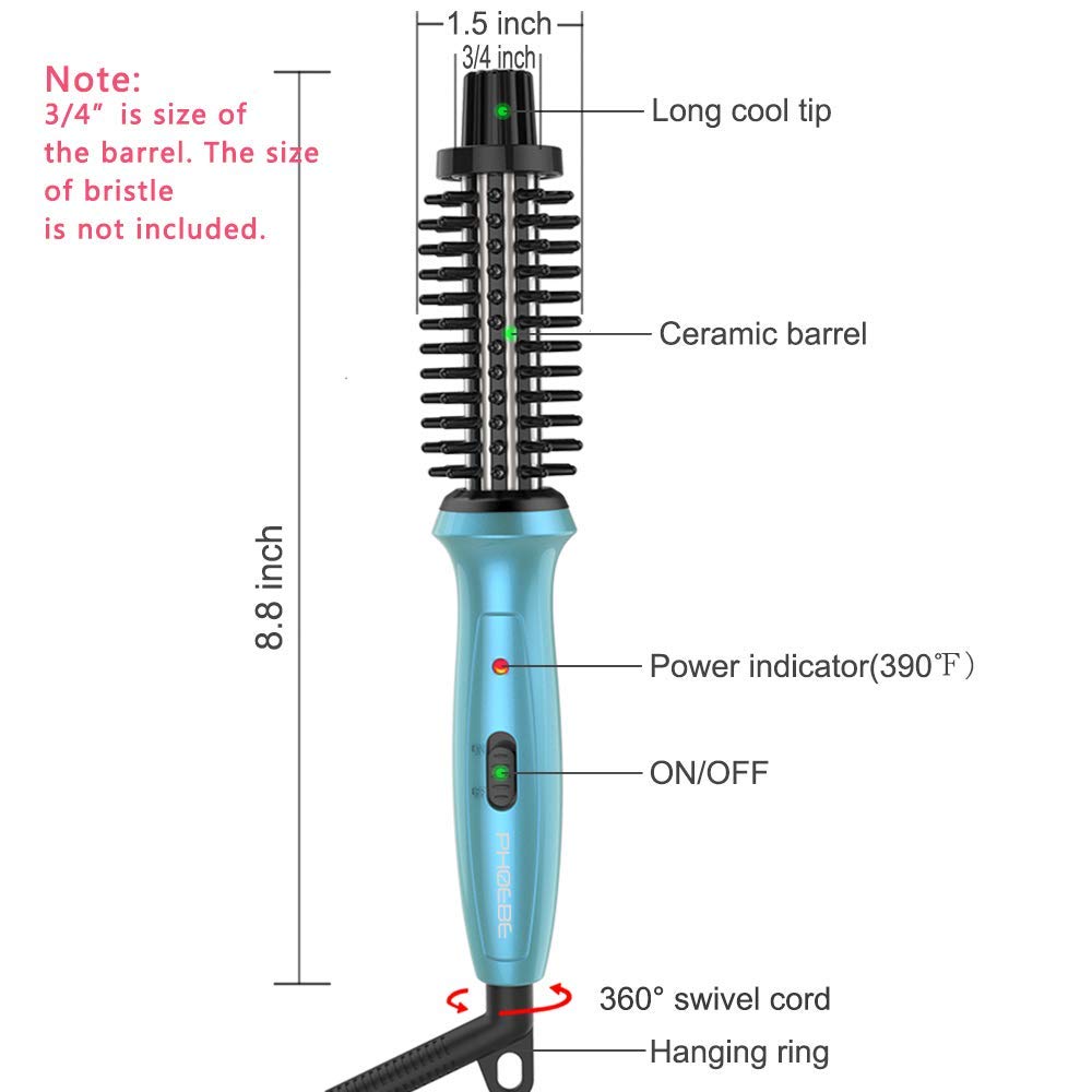 PHOEBE Mini Curling Iron dual voltage Europe-ready for seamless on-the-go styling.