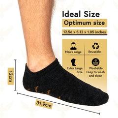 Phoenix Foot Peel extralarge fit demonstrates comfortable sizing for men with larger feet.