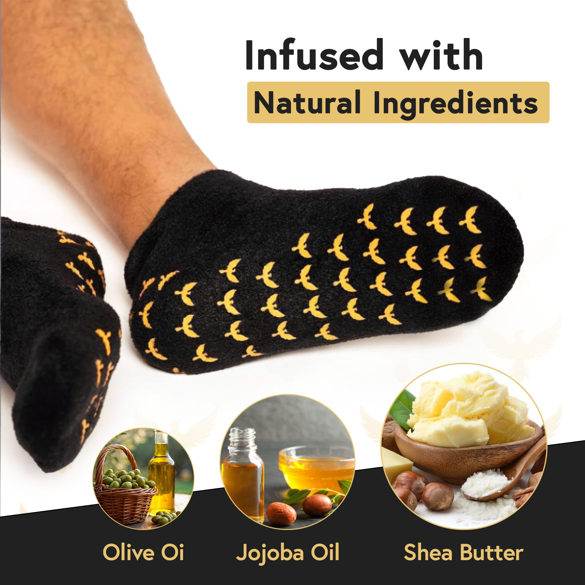 Phoenix Foot Peel shea butter ingredients emphasize nourishing oils for soft feet.