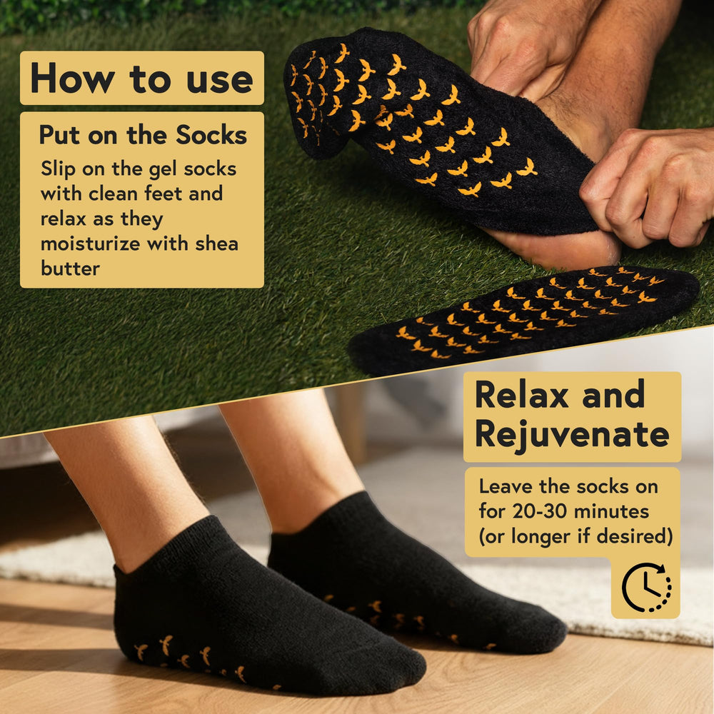 Phoenix Foot Peel two-pair package reflects value and ready-for-use foot care.