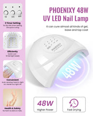 Phoenixy gel polish colors display offers a wide range for versatile looks for any occasion